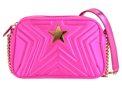 Star Quilted Crossbody, Satin, Pink, MII, DB, 3*